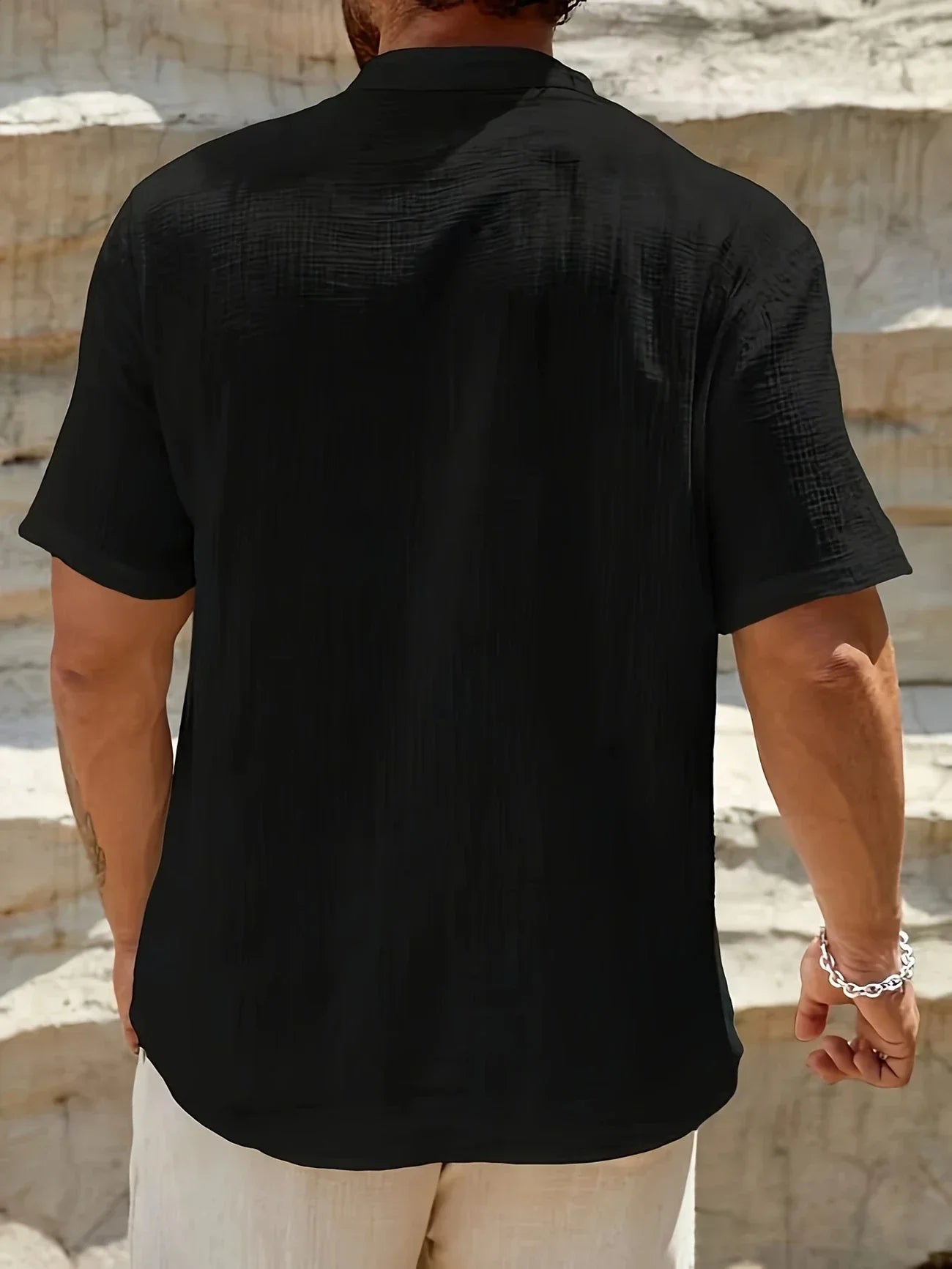 James™ | Elegant Summer Shirt with Mandarin Collar