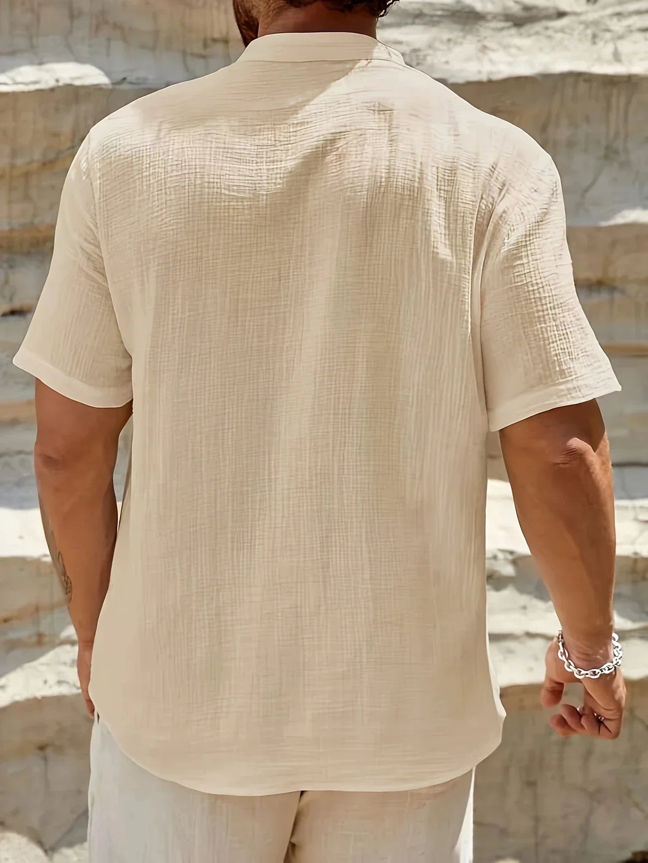 James™ | Elegant Summer Shirt with Mandarin Collar