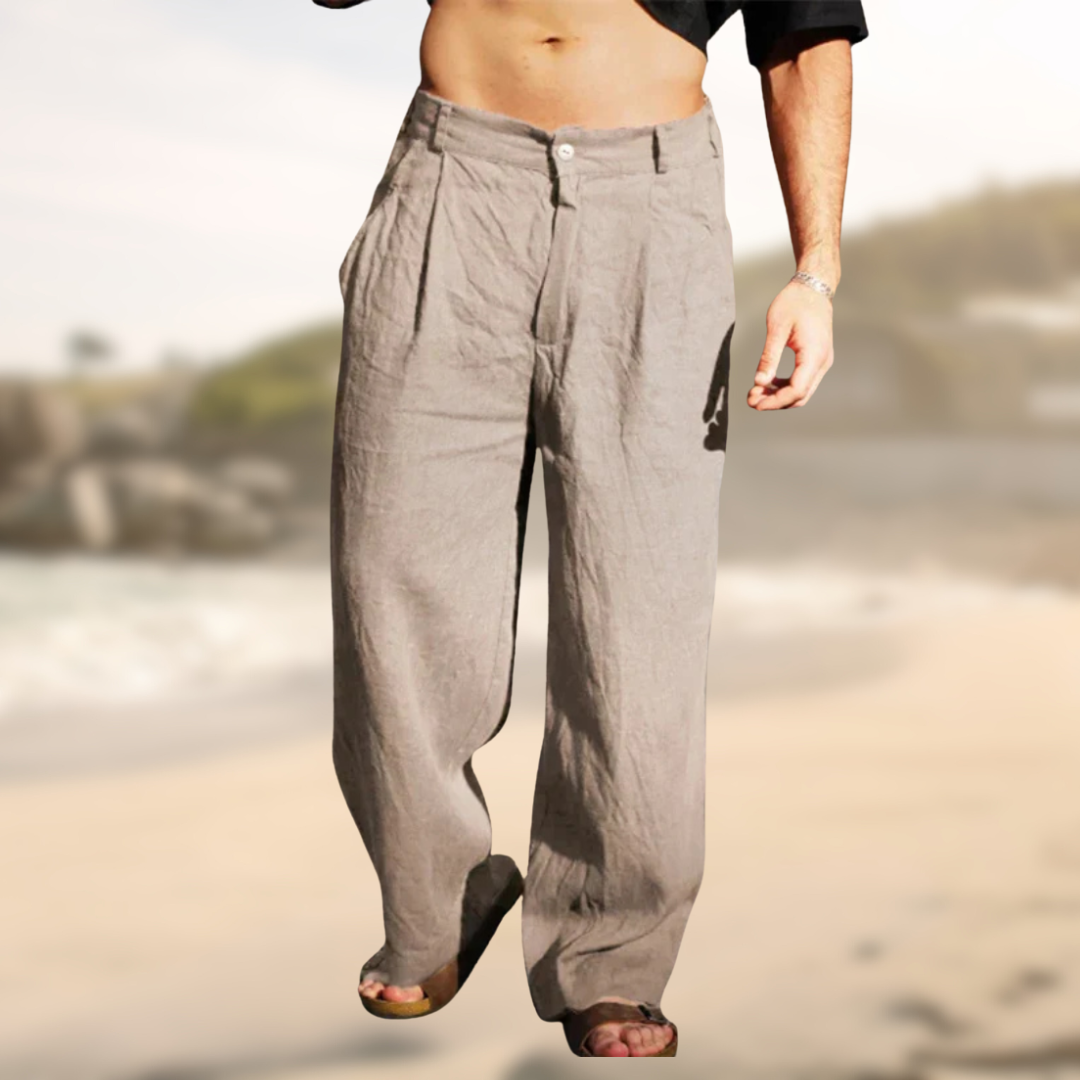 James™ | Wide Leg Linen Pants