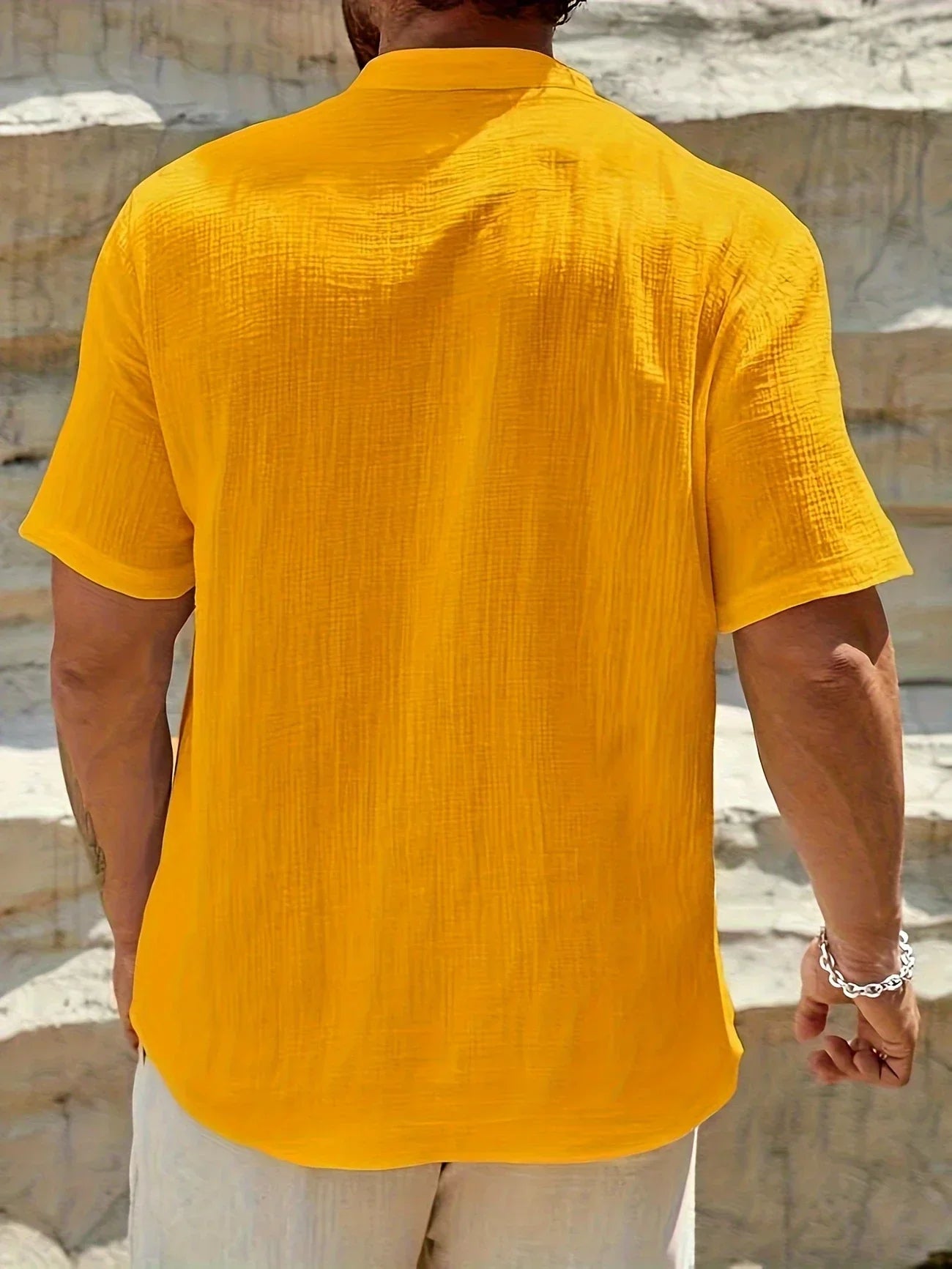 James™ | Elegant Summer Shirt with Mandarin Collar