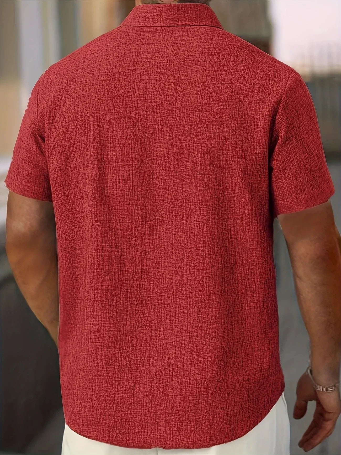 James™ | Lightweight Short-Sleeve Linen Blend Shirt