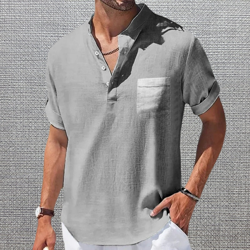 James™ | Elegant Short Sleeve Shirt with Pocket