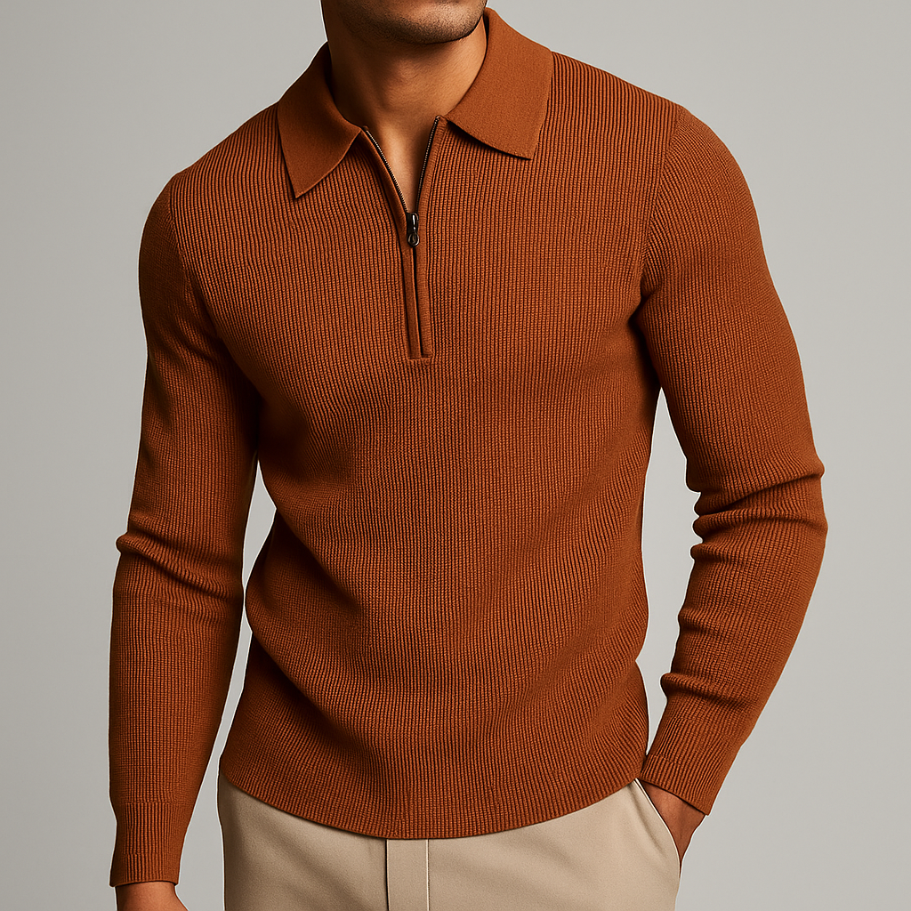 James™ | Oakridge Knit Zip Polo