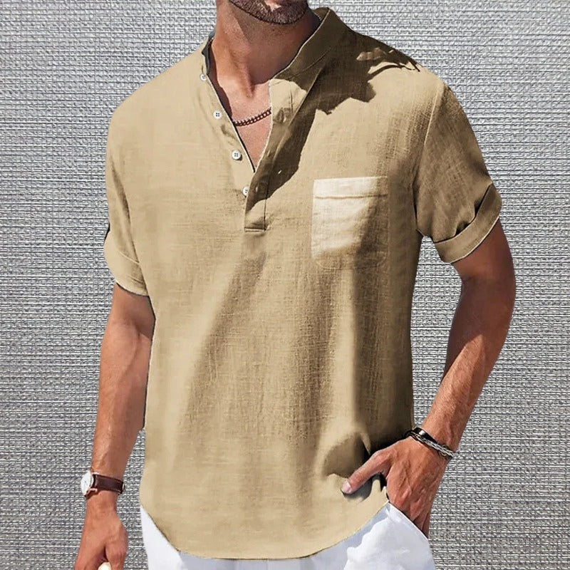 James™ | Elegant Short Sleeve Shirt with Pocket