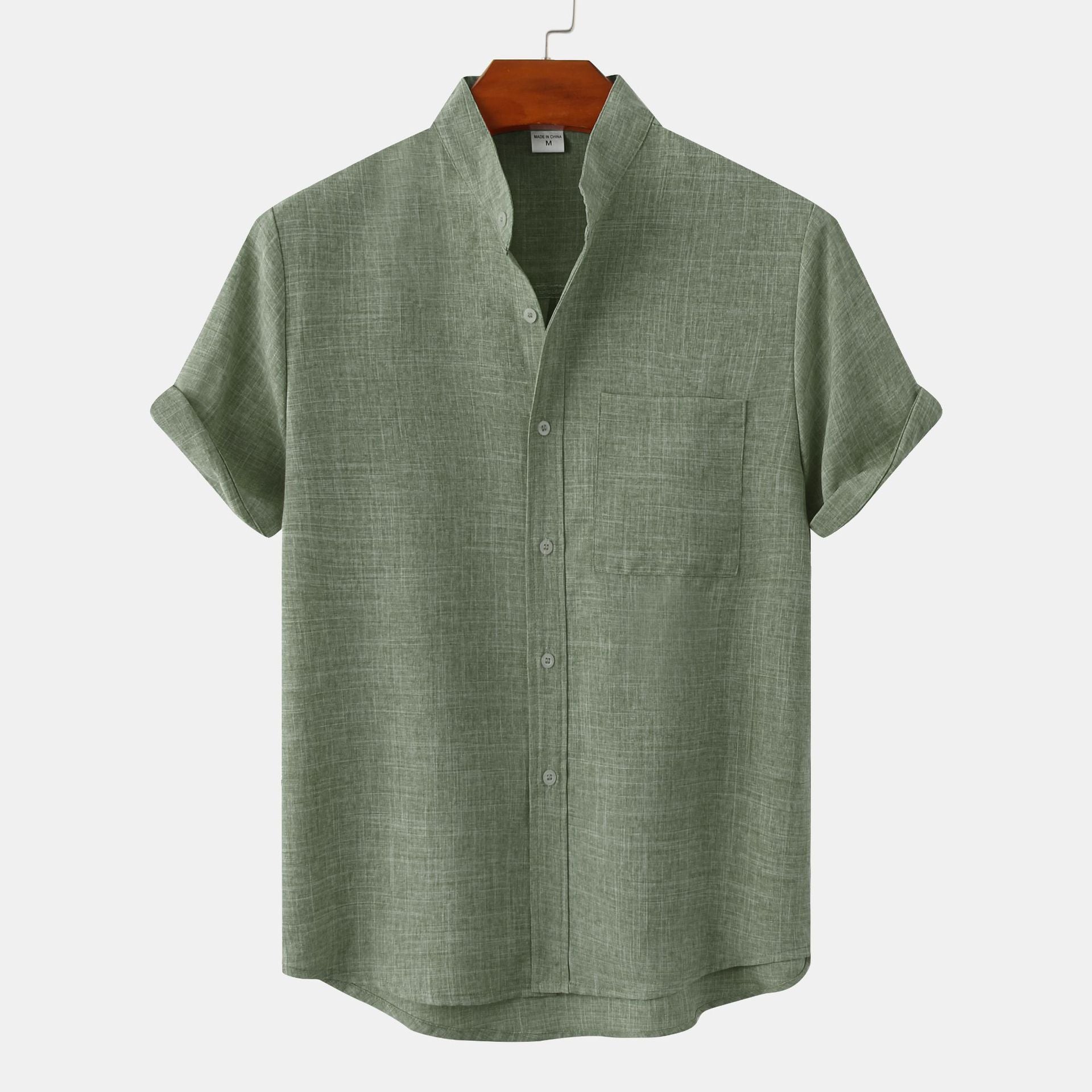 James™ | Solid Cotton Shirt with Buttons