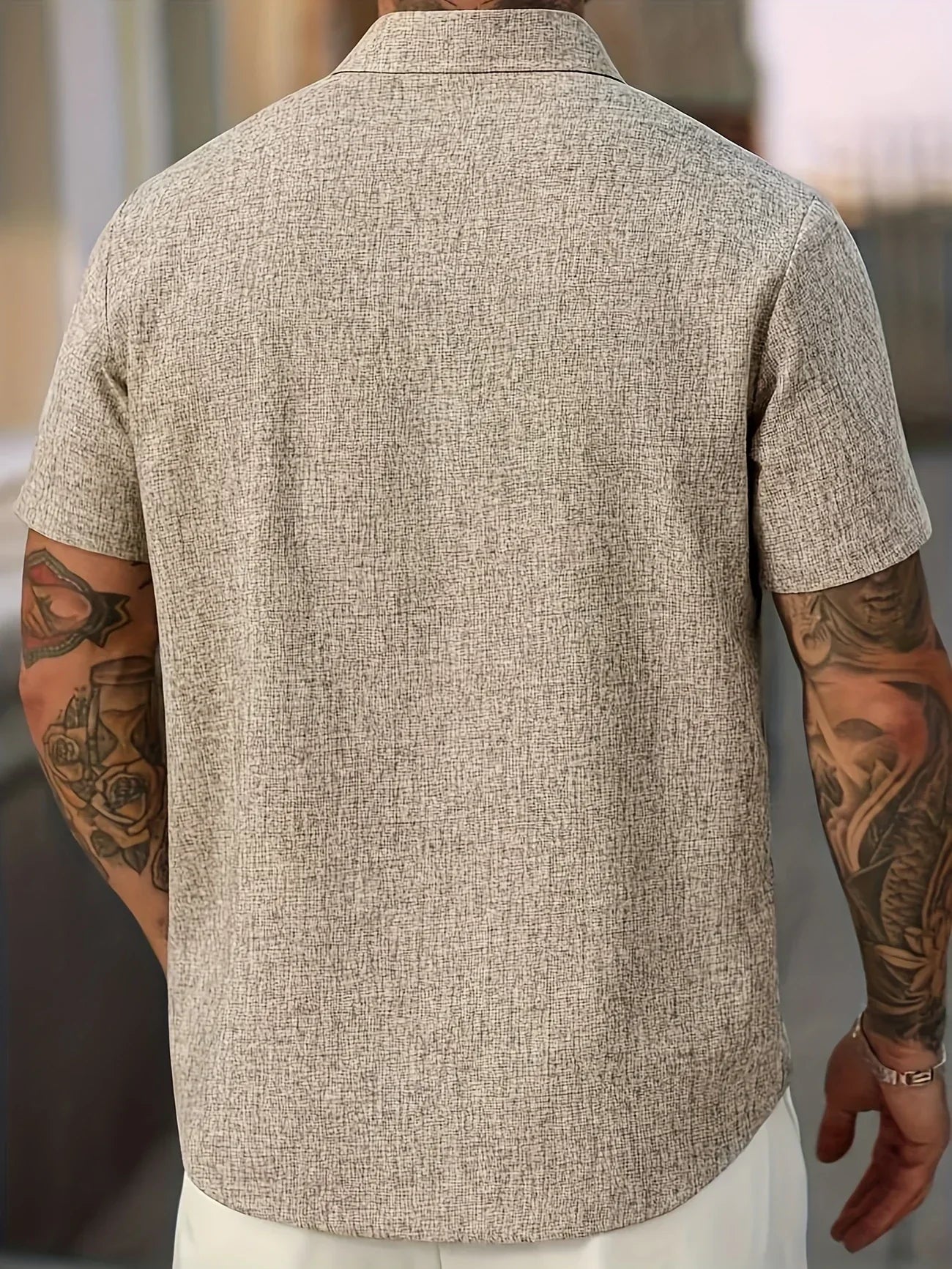 James™ | Lightweight Short-Sleeve Linen Blend Shirt