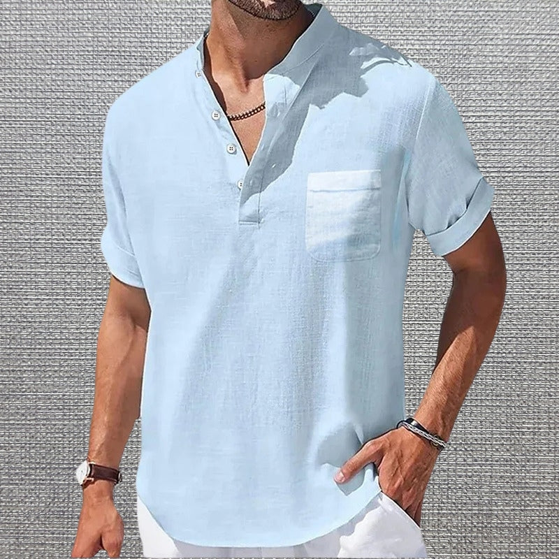 James™ | Elegant Short Sleeve Shirt with Pocket