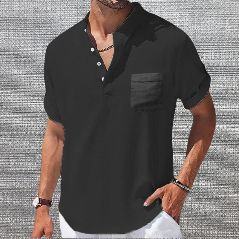 James™ | Elegant Short Sleeve Shirt with Pocket