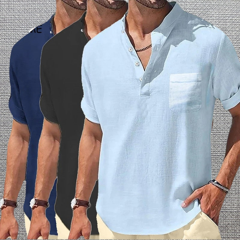 James™ | Elegant Short Sleeve Shirt with Pocket