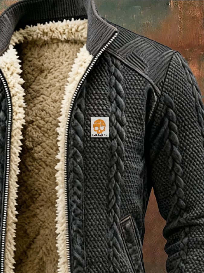 James™ | Retro Jacquard Jacket with Large Pockets