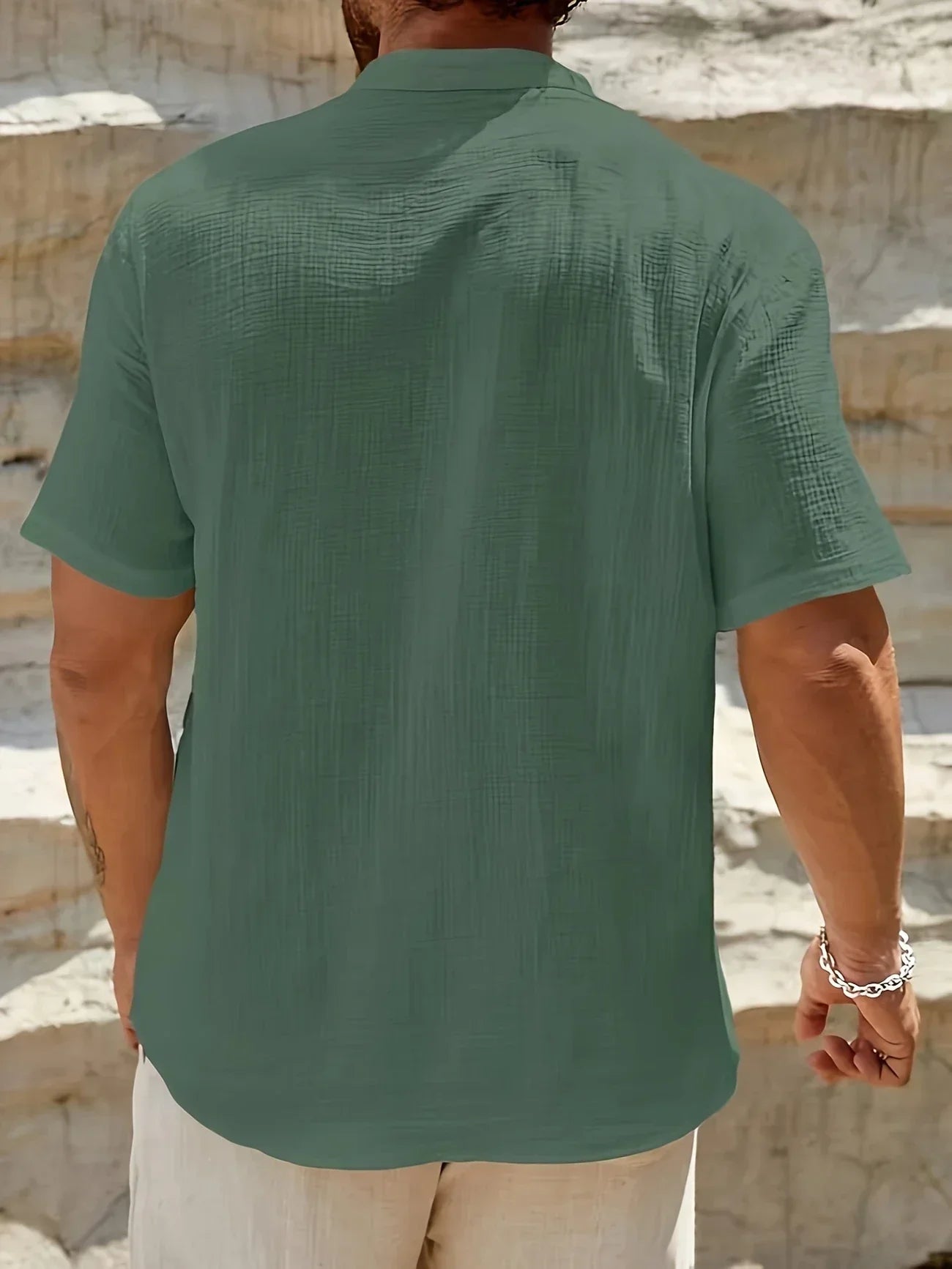 James™ | Elegant Summer Shirt with Mandarin Collar
