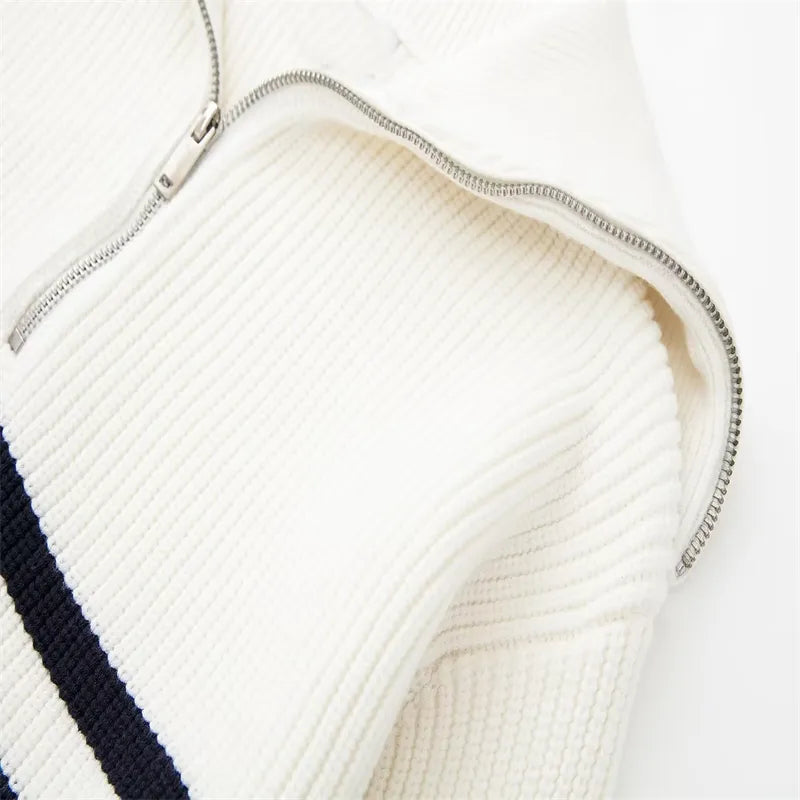 James™ | Striped Zip-Up