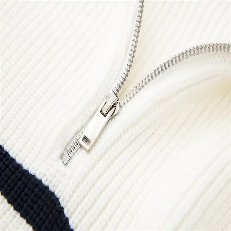 James™ | Striped Zip-Up