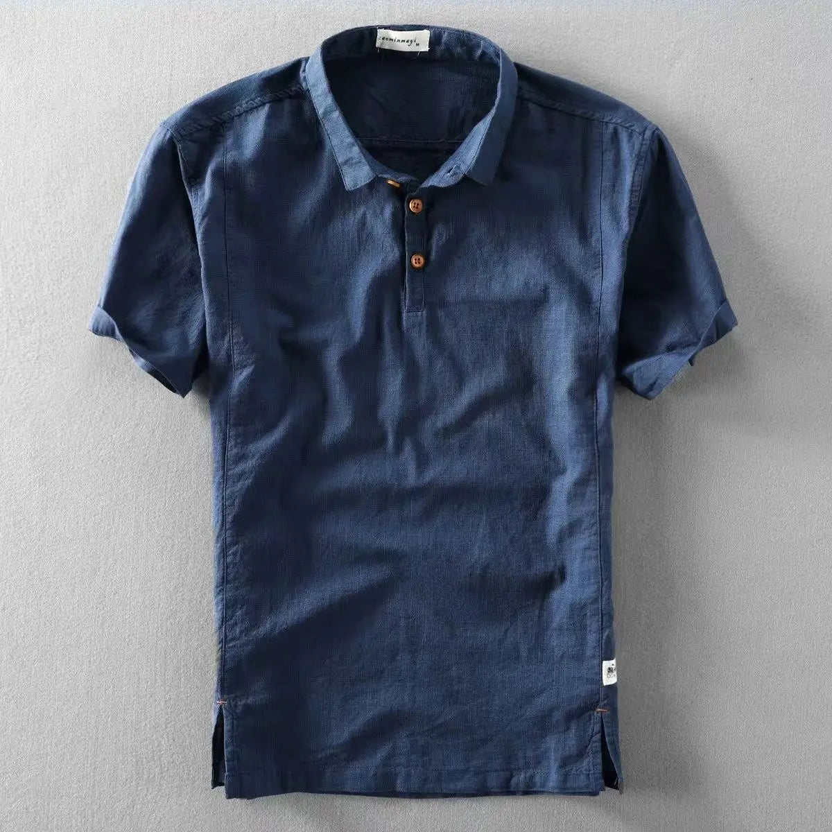 Lucenzo Summerweight Linen Polo Shirt