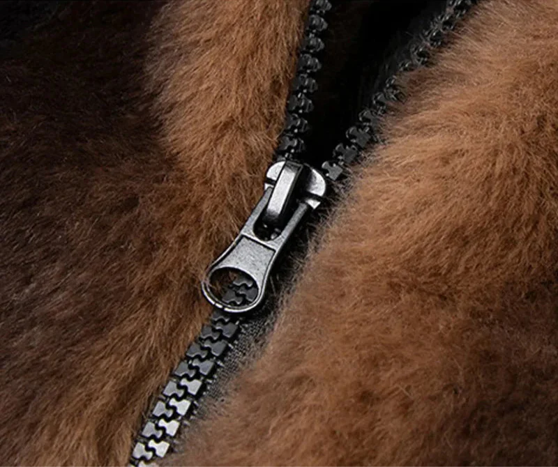 Luciano Fur Bomber Coat