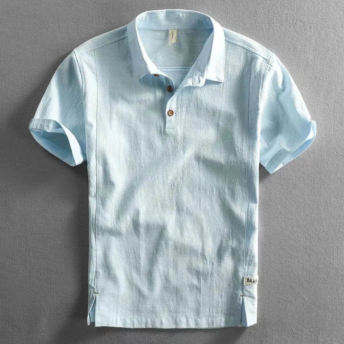 Lucenzo Summerweight Linen Polo Shirt