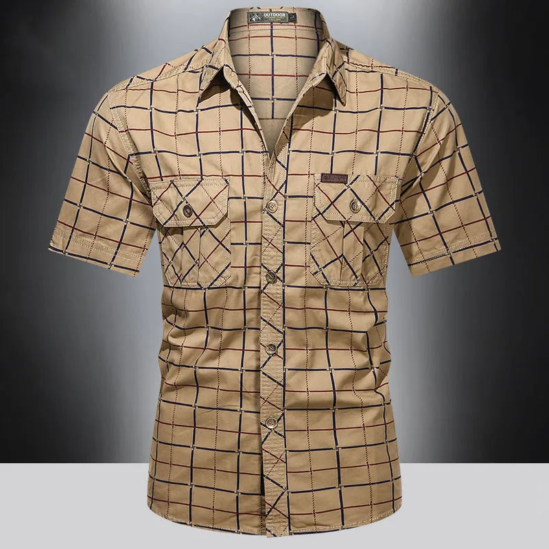 James™ | Elegant Short-Sleeve Checkered Shirt