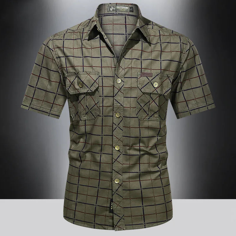 James™ | Elegant Short-Sleeve Checkered Shirt