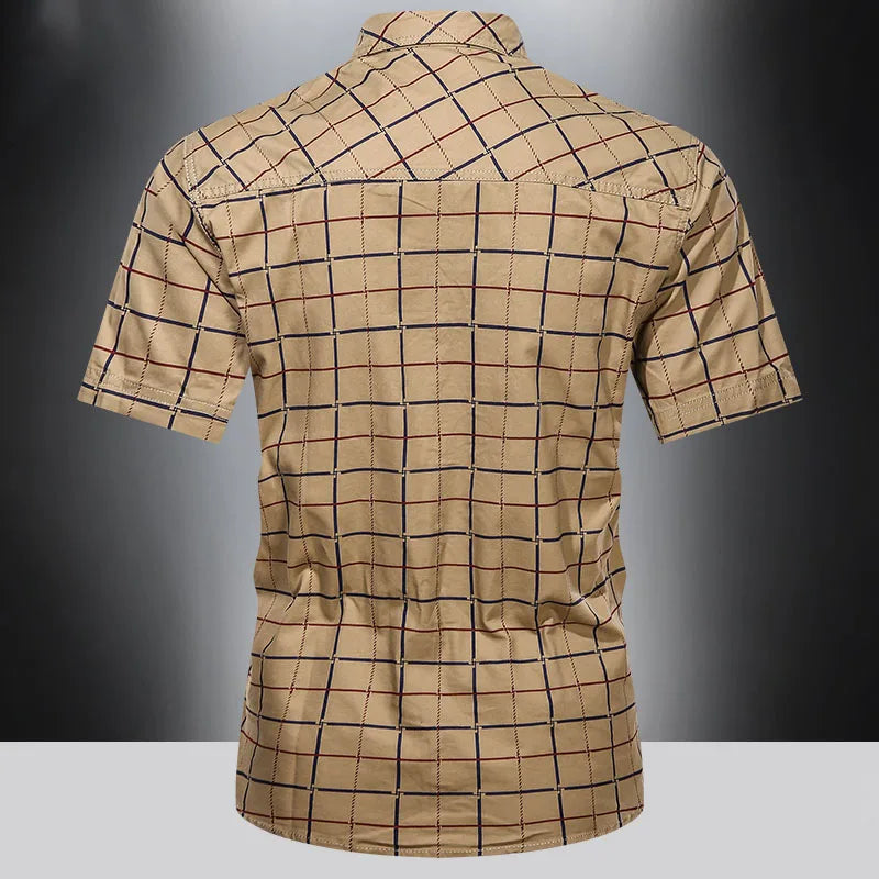 James™ | Elegant Short-Sleeve Checkered Shirt
