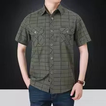 James™ | Elegant Short-Sleeve Checkered Shirt