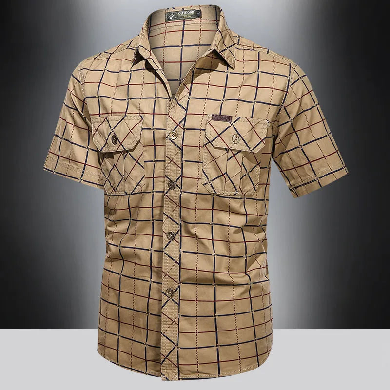 James™ | Elegant Short-Sleeve Checkered Shirt