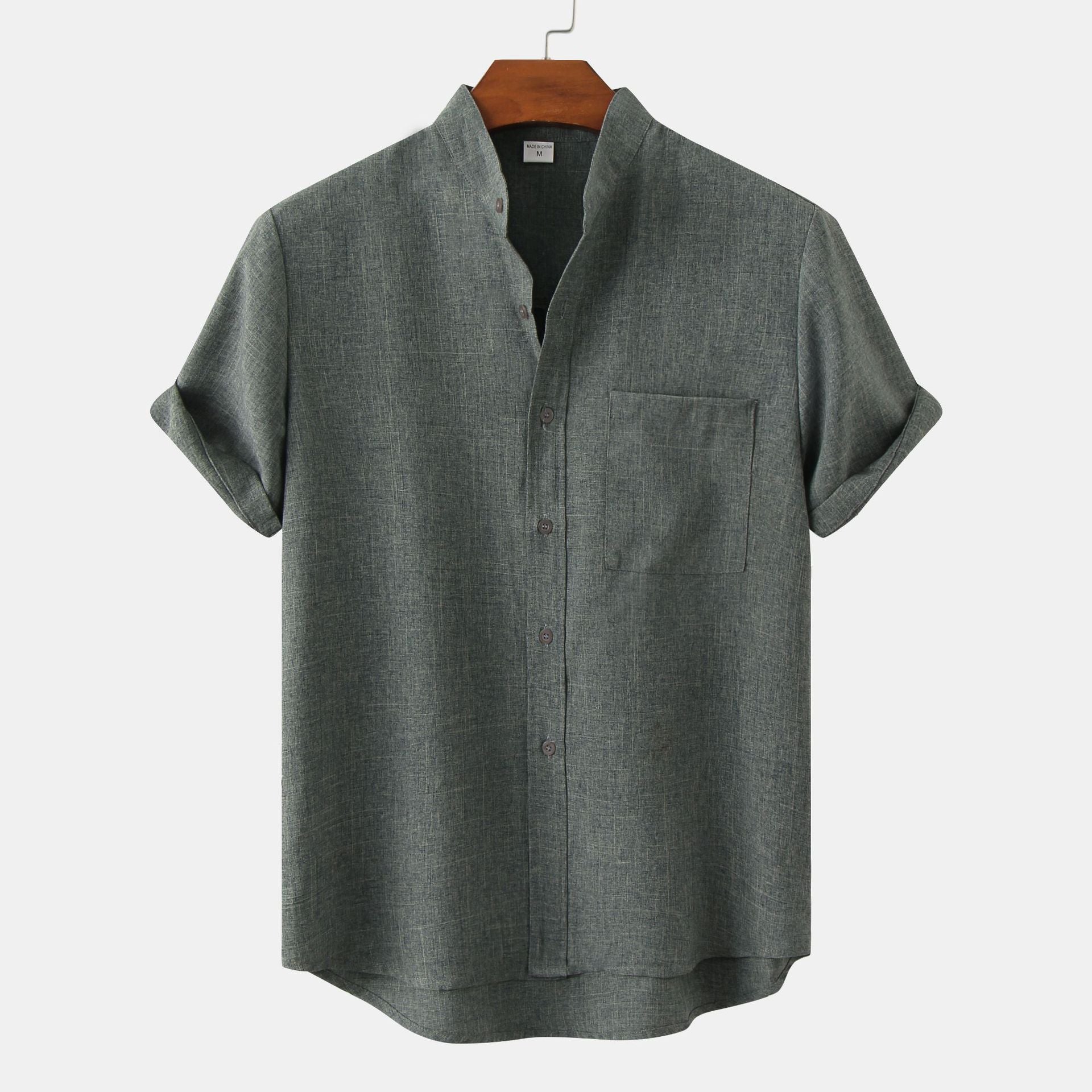 James™ | Solid Cotton Shirt with Buttons