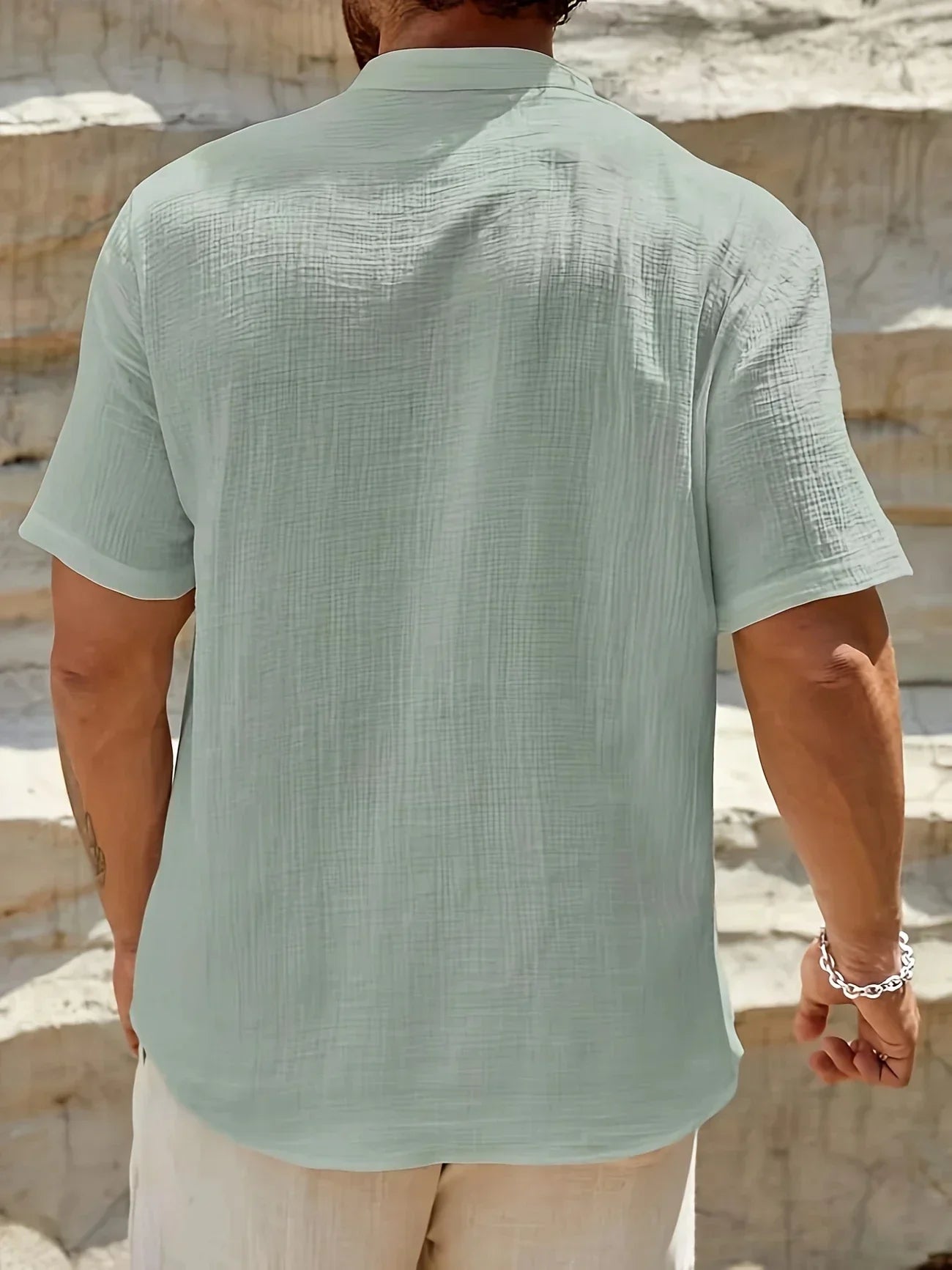 James™ | Elegant Summer Shirt with Mandarin Collar