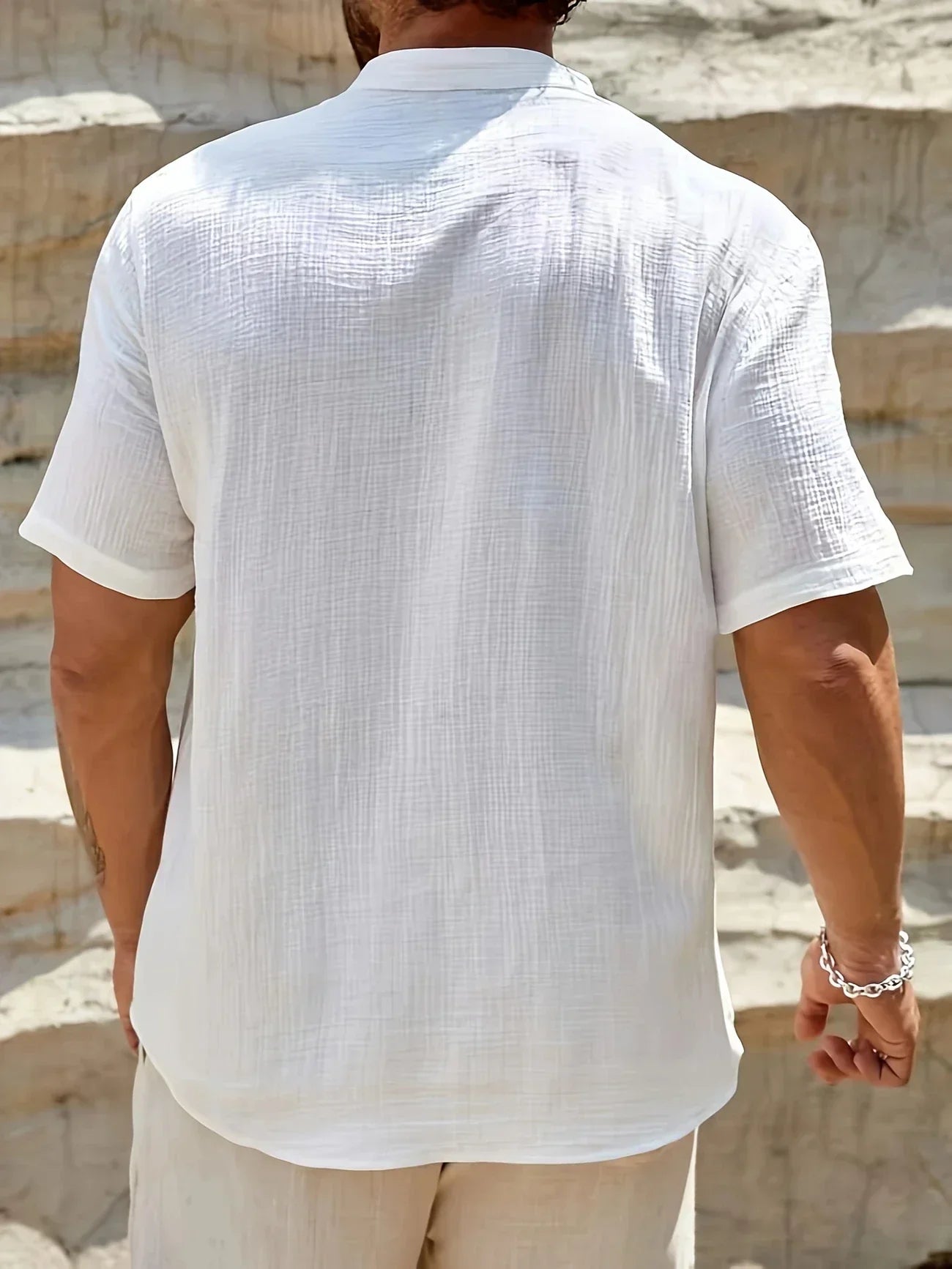 James™ | Elegant Summer Shirt with Mandarin Collar