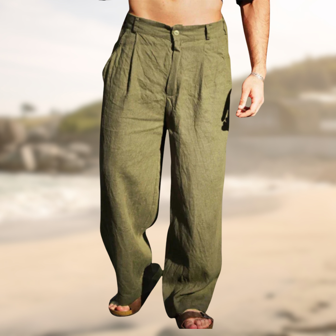 James™ | Wide Leg Linen Pants