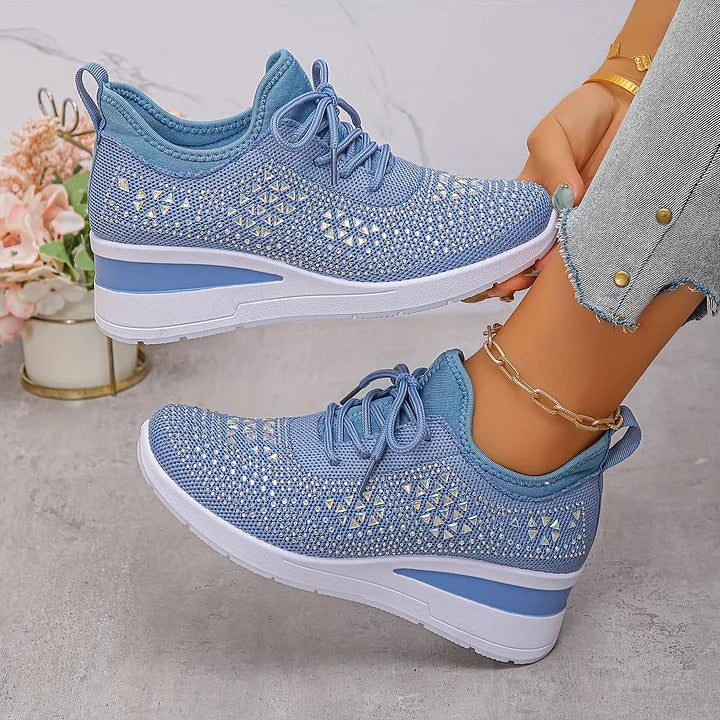 Emily – Orthopedic Trainers with Sparkling Rhinestones