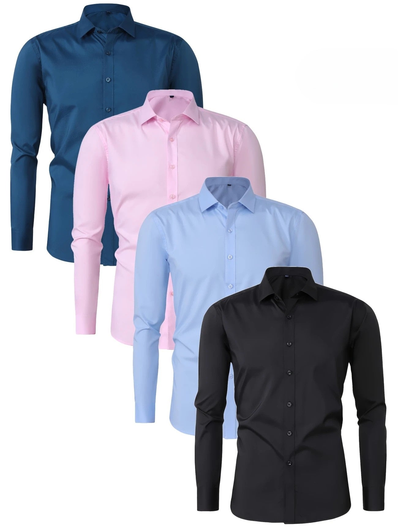 James™ | Elegant Long Sleeve Button-Up Shirt