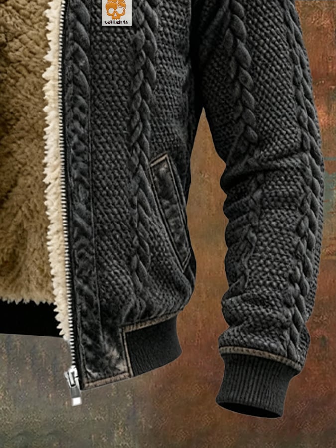 James™ | Retro Jacquard Jacket with Large Pockets