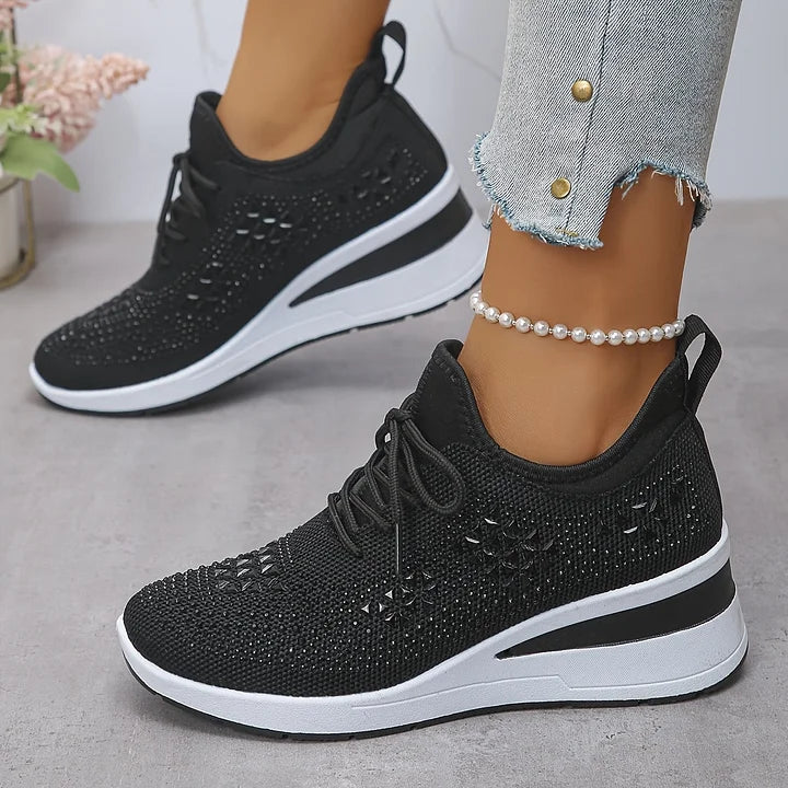 Emily – Orthopedic Trainers with Sparkling Rhinestones