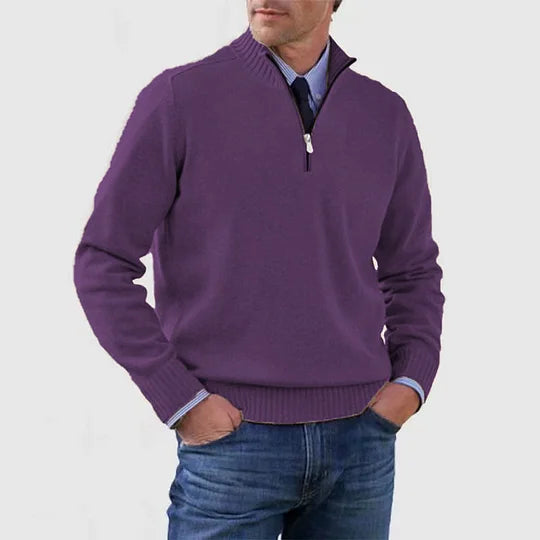 James™ | Elegant Men's Quarter-Zip Pullover