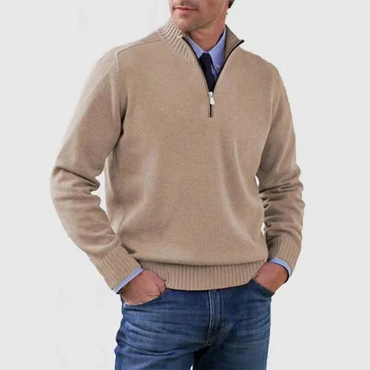 James™ | Elegant Men's Quarter-Zip Pullover