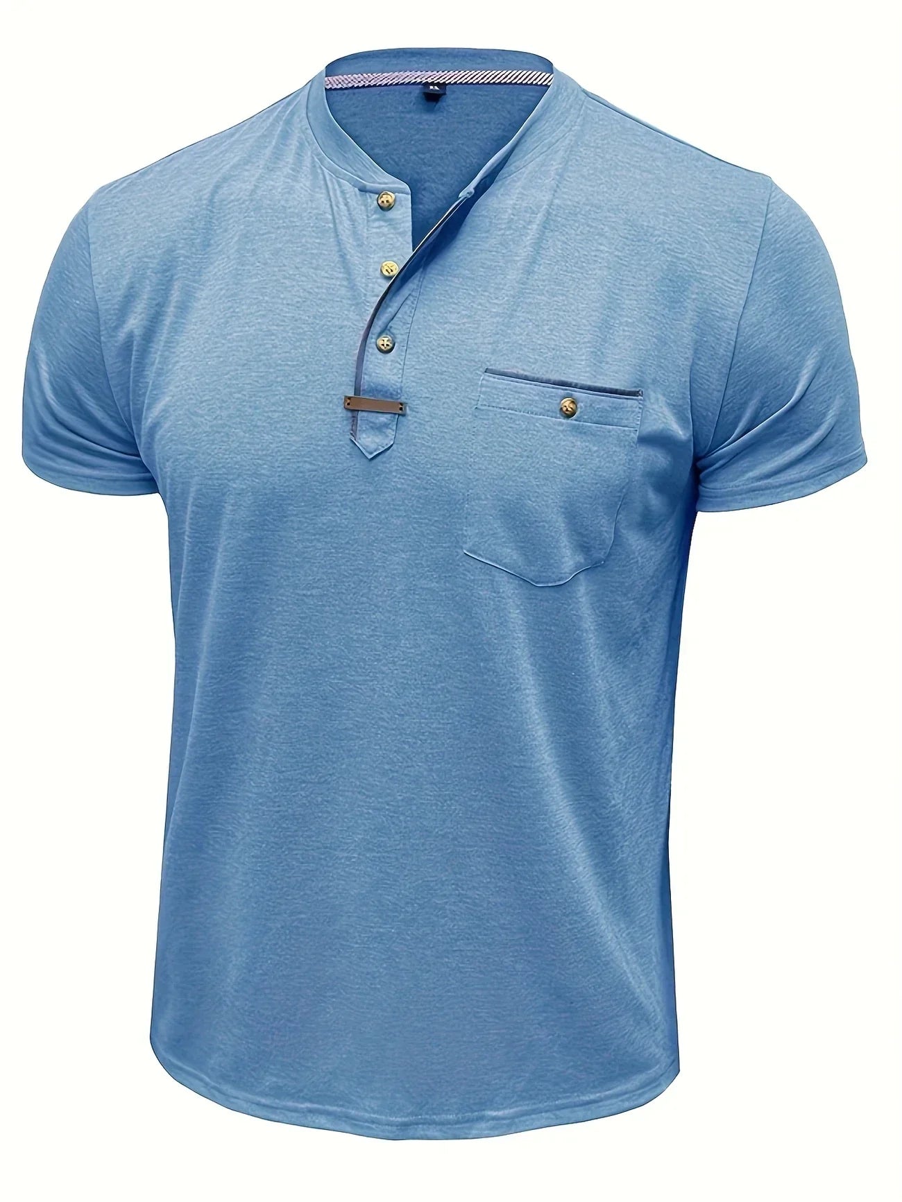 James™ | Elegant Round Neck T-shirt with Pocket