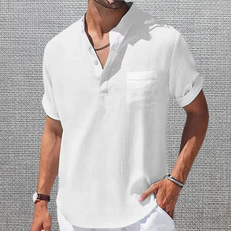 James™ | Elegant Short Sleeve Shirt with Pocket