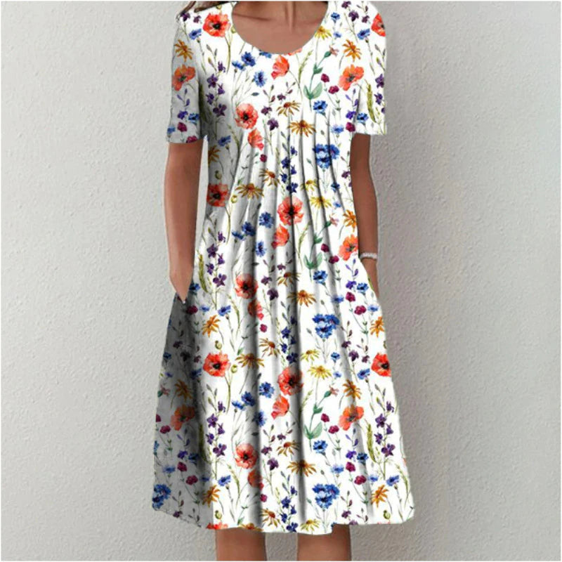 Ava™ | Stylish and Casual Floral Dress with Pockets
