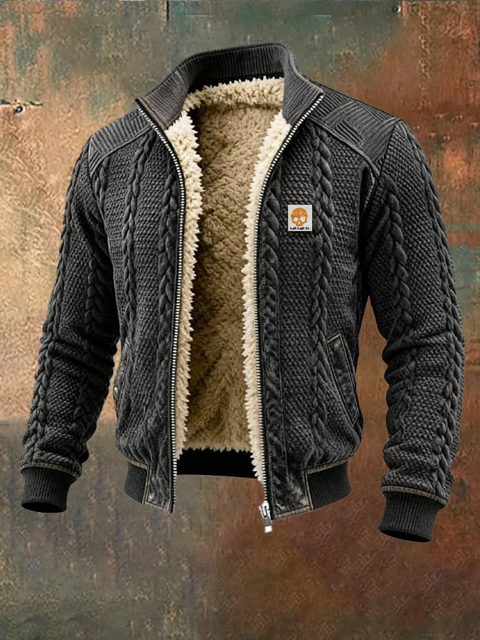 James™ | Retro Jacquard Jacket with Large Pockets