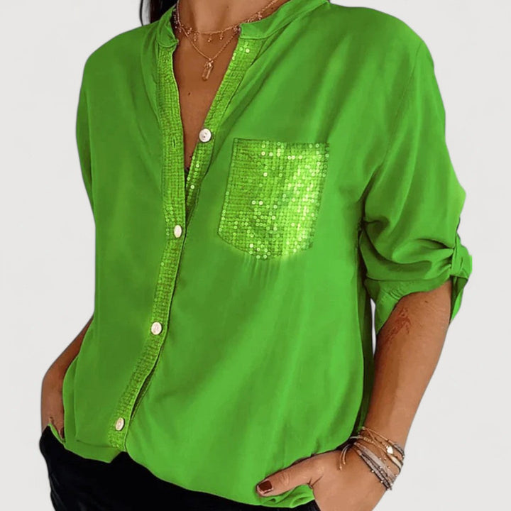 RENNA – SEQUIN DETAIL BLOUSE