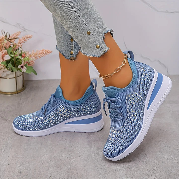 Emily – Orthopedic Trainers with Sparkling Rhinestones