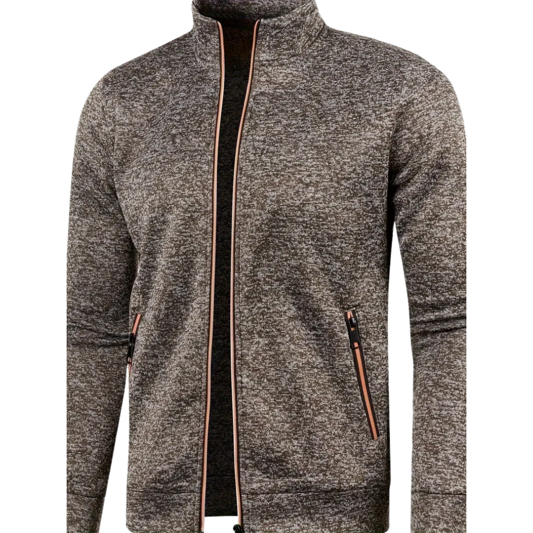 James™ | Classic Zip-Up Knit Jacket