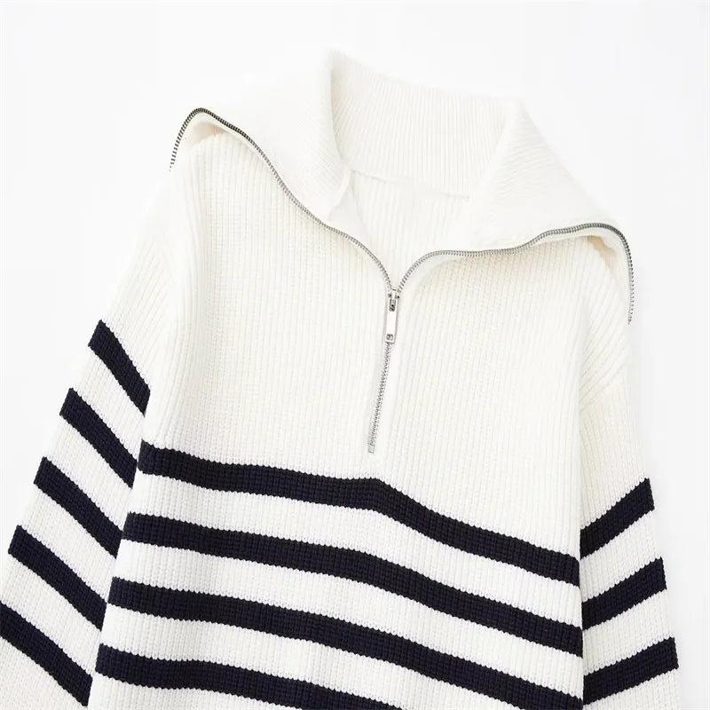 James™ | Striped Zip-Up