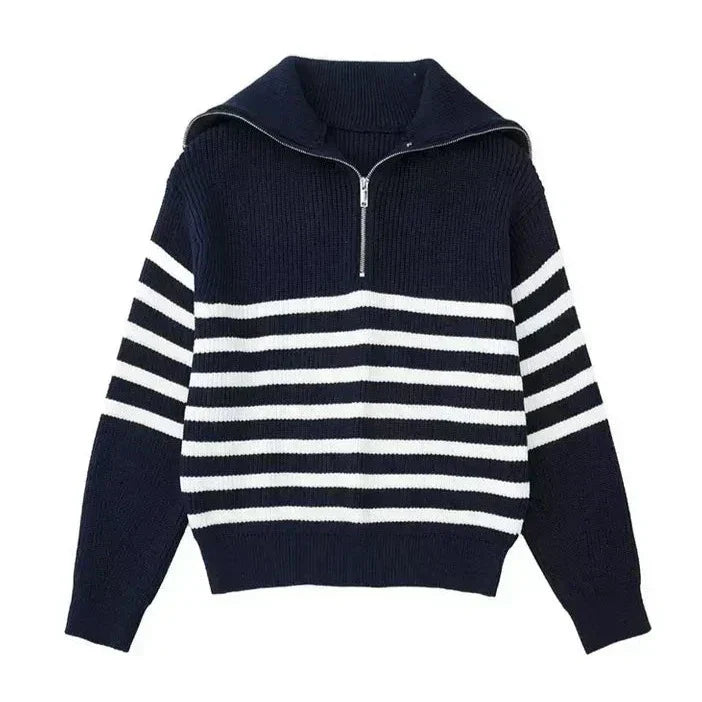 James™ | Striped Zip-Up