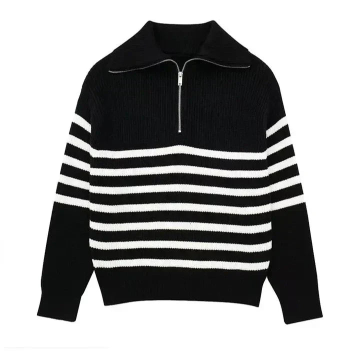 James™ | Striped Zip-Up