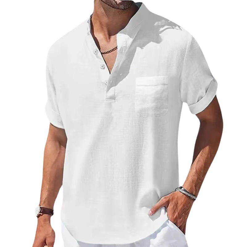 James™ | Elegant Short Sleeve Shirt with Pocket