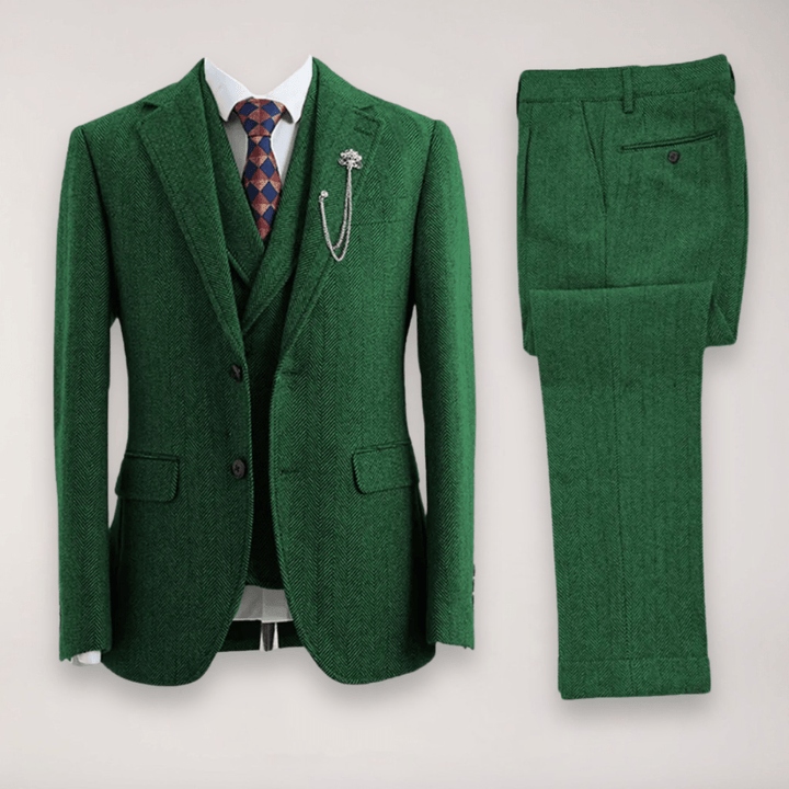 Carter | Tweed Herringbone 3-Piece Suit