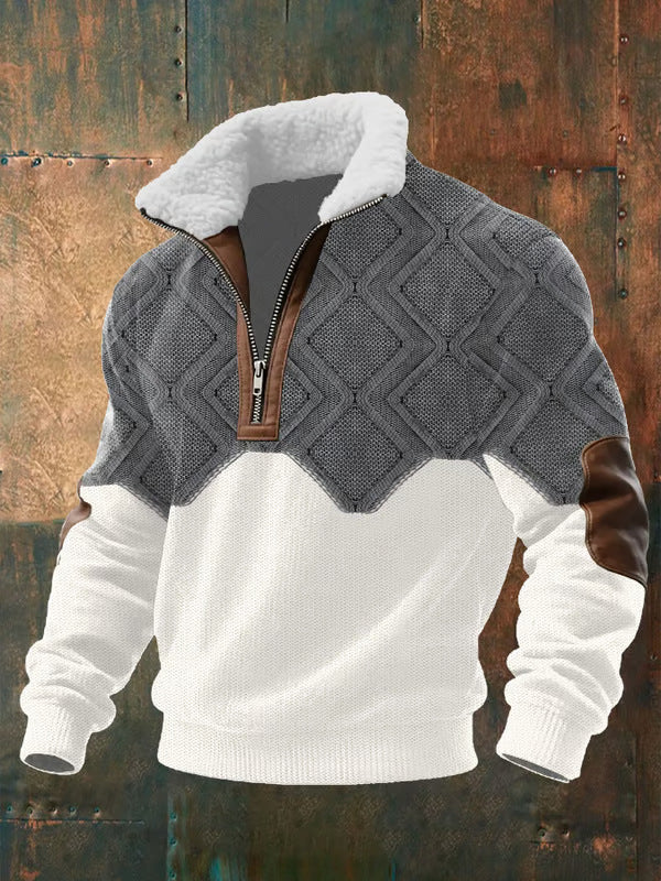 James™ | Warm Fleece-Collar Sweater