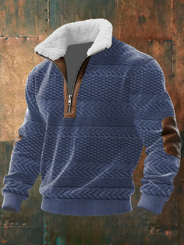James™ | Warm Fleece-Collar Sweater