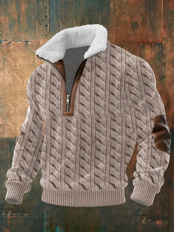 James™ | Warm Fleece-Collar Sweater